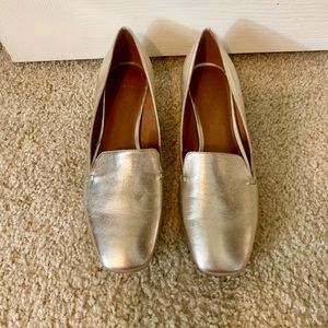 Halston Metallic Gold Flats